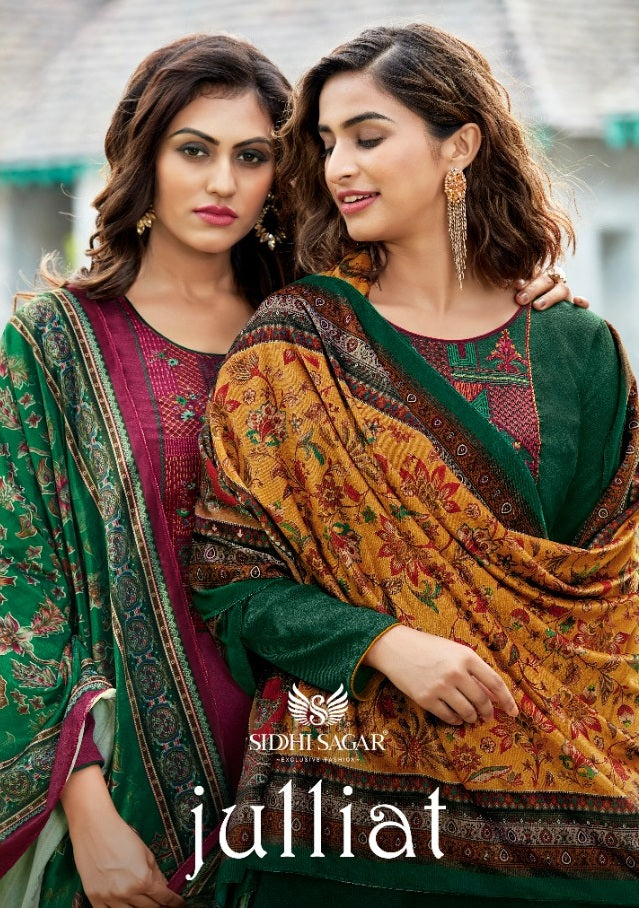Siddhi Sagar Julliat Pure Pashmina Digital Print Embroidered Work Salwar Kameez