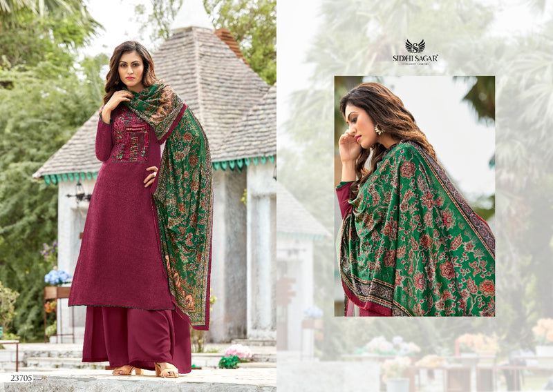 Siddhi Sagar Julliat Pure Pashmina Digital Print Embroidered Work Salwar Kameez