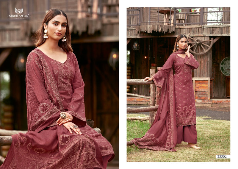 Siddhi Sagar Kashish Pure Pashmina Jacquard Kani Print Salwar Kameez