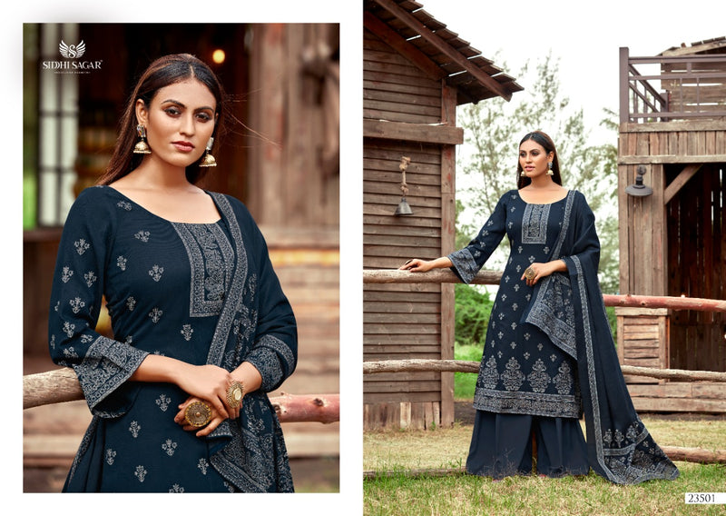 Siddhi Sagar Kashish Pure Pashmina Jacquard Kani Print Salwar Kameez