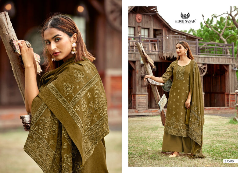 Siddhi Sagar Kashish Pure Pashmina Jacquard Kani Print Salwar Kameez