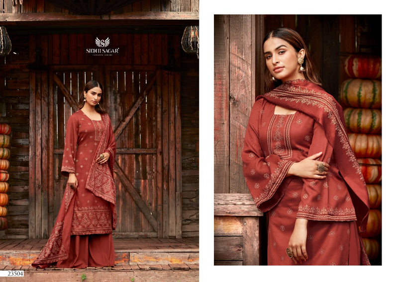 Siddhi Sagar Kashish Pure Pashmina Jacquard Kani Print Salwar Kameez