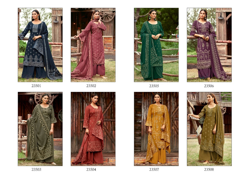 Siddhi Sagar Kashish Pure Pashmina Jacquard Kani Print Salwar Kameez