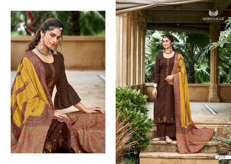 Siddhi Sagar Qatrah Pashmina Print With Fancy Placement Salwar Suit