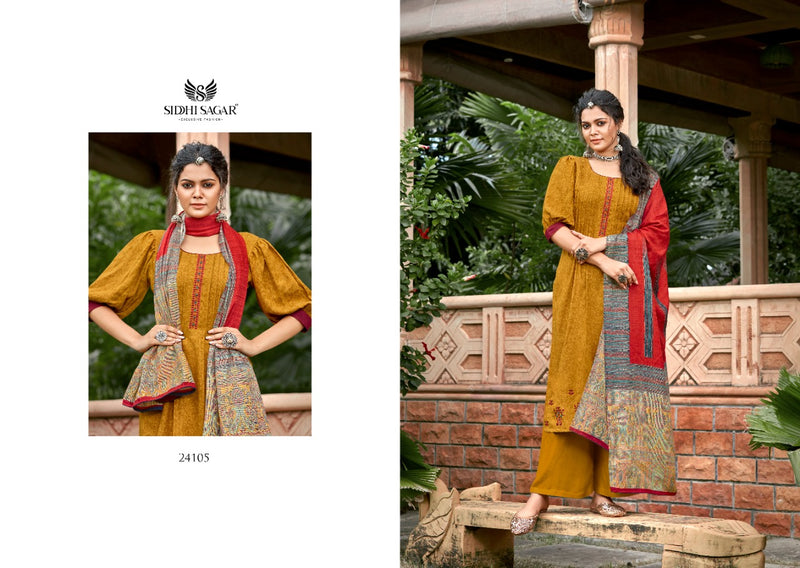 Siddhi Sagar Qatrah Pashmina Print With Fancy Placement Salwar Suit