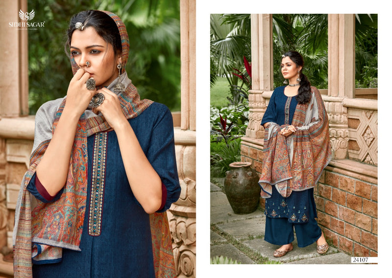 Siddhi Sagar Qatrah Pashmina Print With Fancy Placement Salwar Suit
