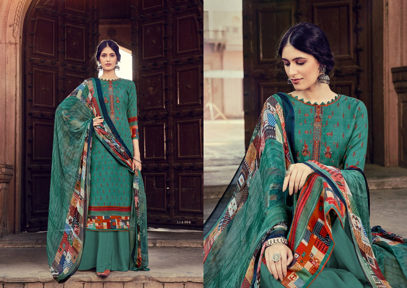 Siddhi Sagar Samya Pure Pashmina Digital Print Fancy Embroidered Work Salwar Kameez