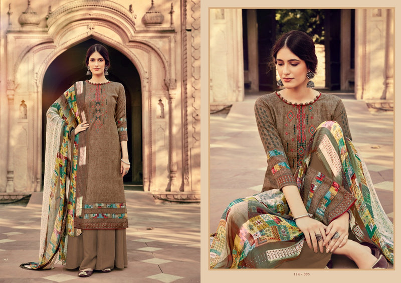 Siddhi Sagar Samya Pure Pashmina Digital Print Fancy Embroidered Work Salwar Kameez