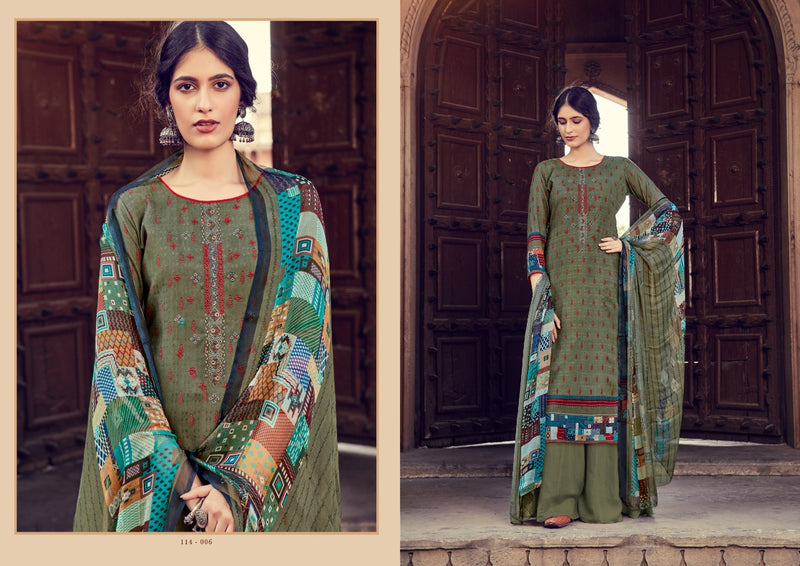 Siddhi Sagar Samya Pure Pashmina Digital Print Fancy Embroidered Work Salwar Kameez