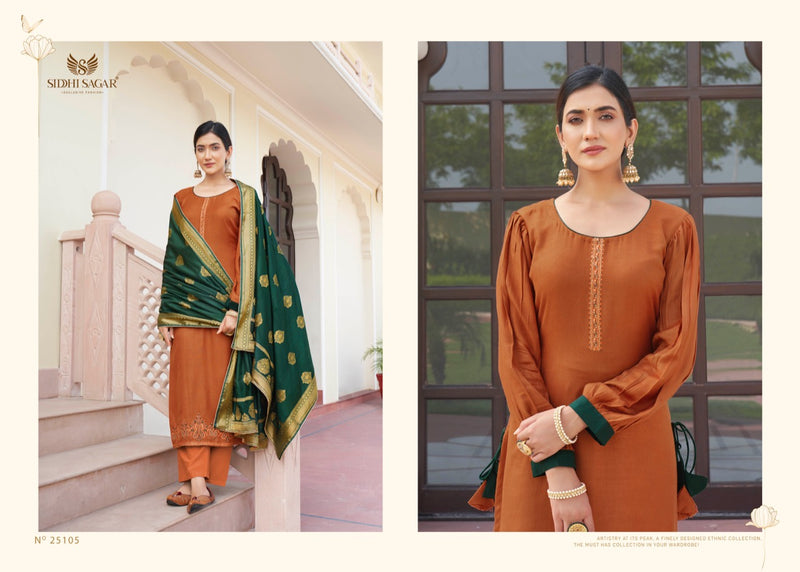 Siddhi Sagar Trishika Pure Bemberg Pashmina Designer Kasmiri Embroidered Salwar Kameez