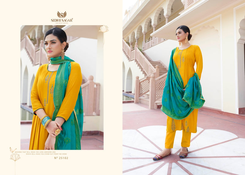 Siddhi Sagar Trishika Pure Bemberg Pashmina Designer Kasmiri Embroidered Salwar Kameez