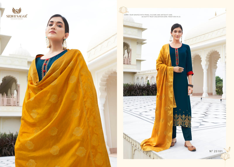Siddhi Sagar Trishika Pure Bemberg Pashmina Designer Kasmiri Embroidered Salwar Kameez
