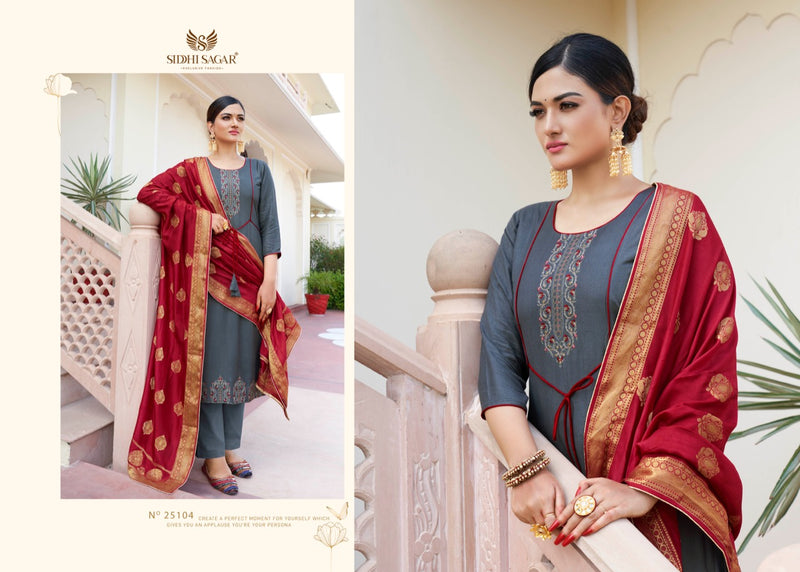 Siddhi Sagar Trishika Pure Bemberg Pashmina Designer Kasmiri Embroidered Salwar Kameez