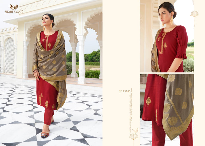 Siddhi Sagar Trishika Pure Bemberg Pashmina Designer Kasmiri Embroidered Salwar Kameez