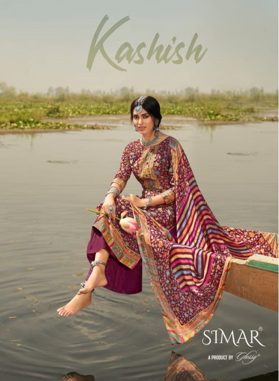 Simar Glossy Kashish Viscose Muslin Silk Designer Salwar Suit