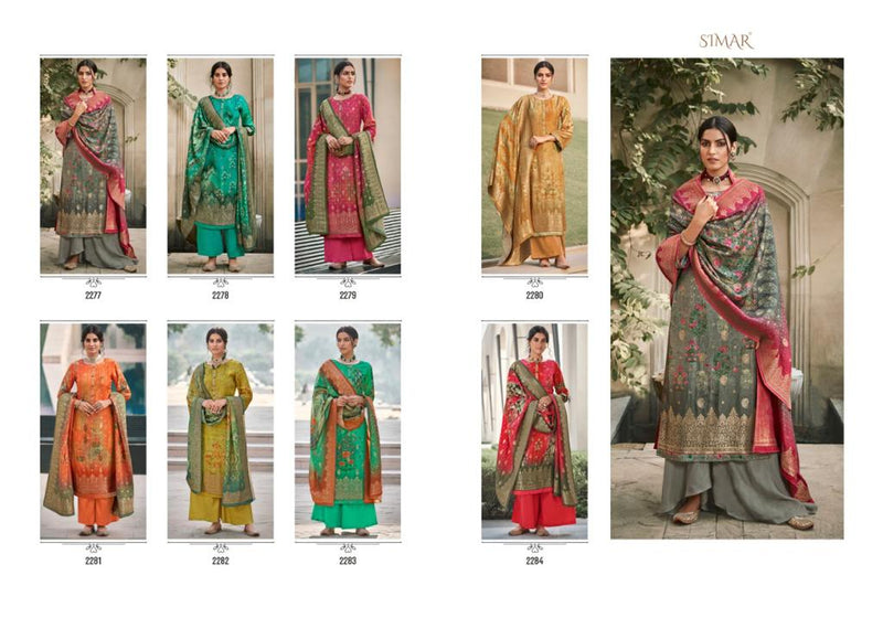 Simar The Wild Vol 2 Dola Jaccquard Digital Print With Embroidery