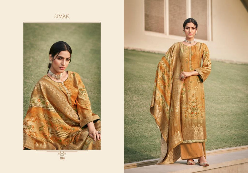 Simar The Wild Vol 2 Dola Jaccquard Digital Print With Embroidery