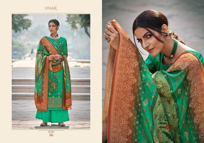 Simar The Wild Vol 2 Dola Jaccquard Digital Print With Embroidery
