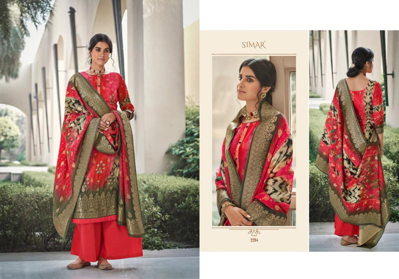 Simar The Wild Vol 2 Dola Jaccquard Digital Print With Embroidery