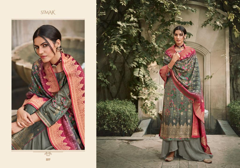 Simar The Wild Vol 2 Dola Jaccquard Digital Print With Embroidery