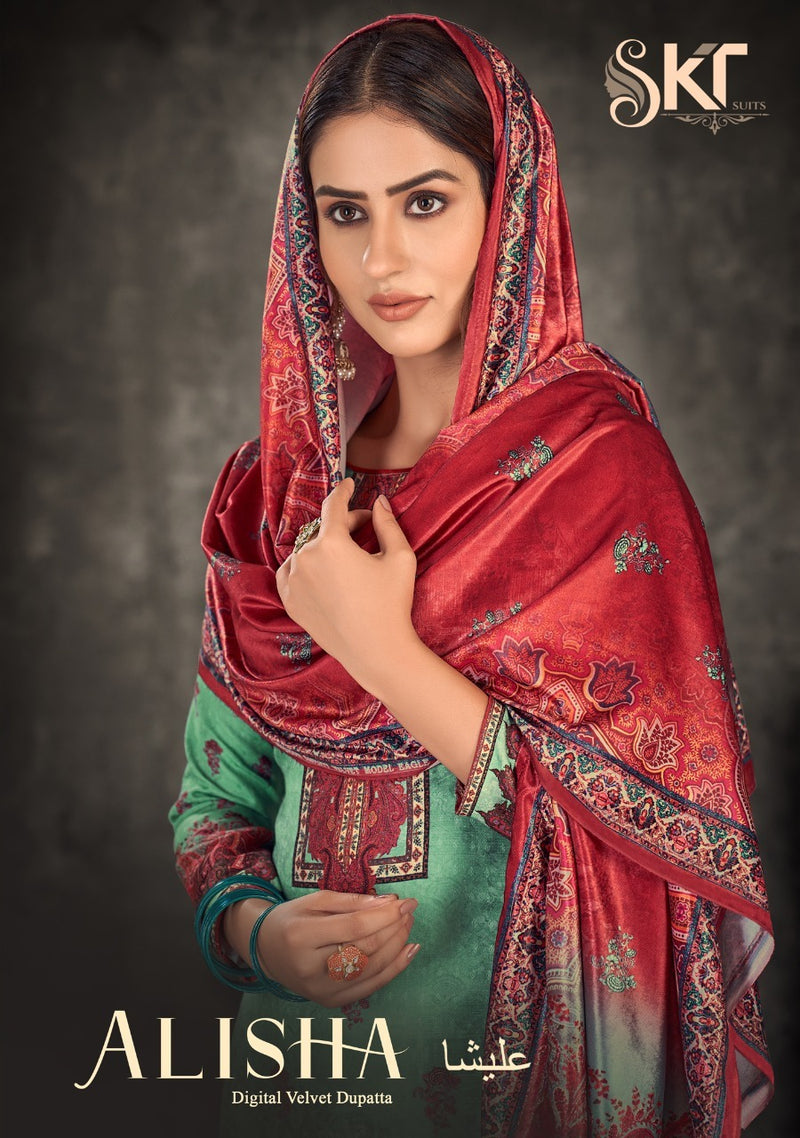 Skt Suit Alisha Pashmina Print Salwar Suit