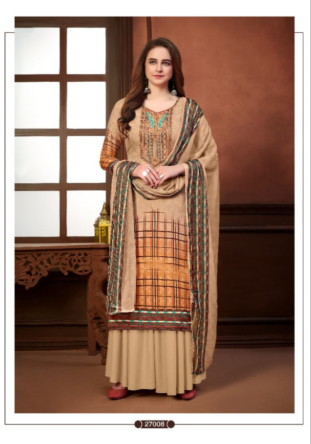 Skt Suit Jessica Pashmina Digital Print With Kadai Work  Salwar Suit