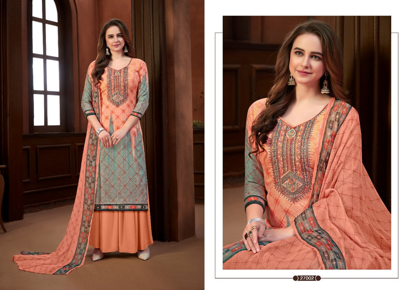 Skt Suit Jessica Pashmina Digital Print With Kadai Work  Salwar Suit