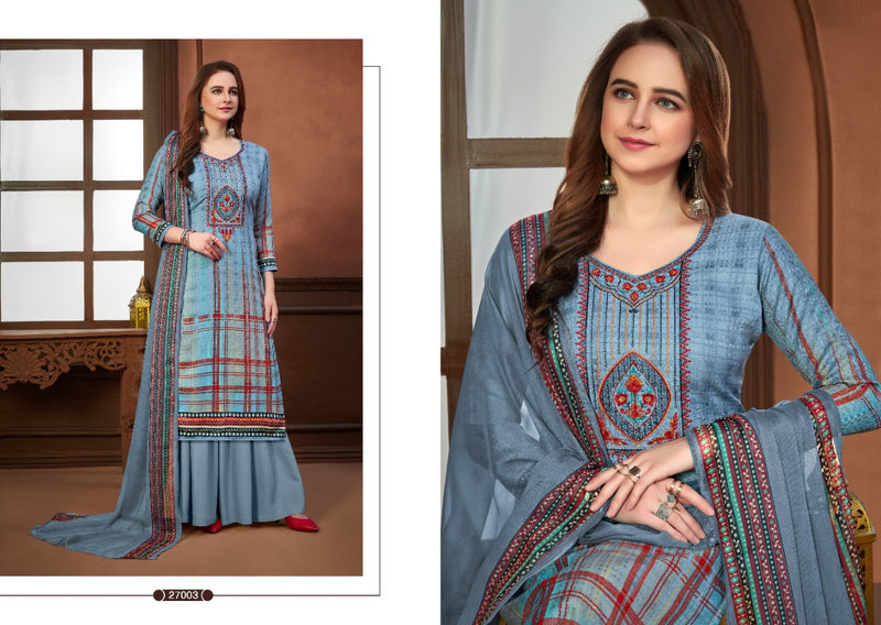 Skt Suit Jessica Pashmina Digital Print With Kadai Work  Salwar Suit