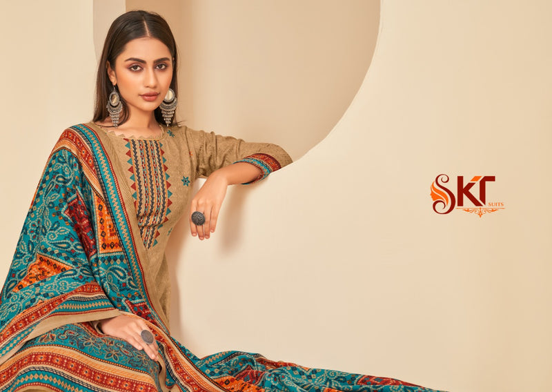 Skt Suit Winter Shawl Pshmina Fancy Salwar Suit