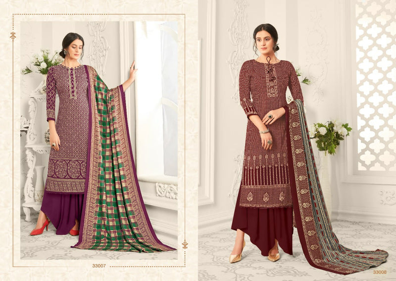 Skt Suit Zara Pashmina Ball Frant Back Digs Print Designer Salwar Suit