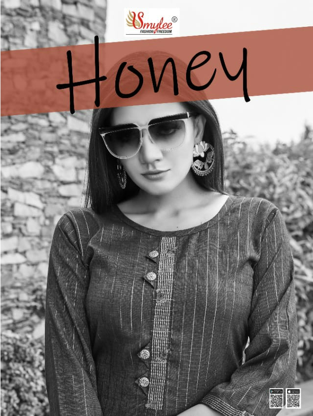 Smyee Fashion Honey Lurex Linning Rayon with Embroidery Work Kurti