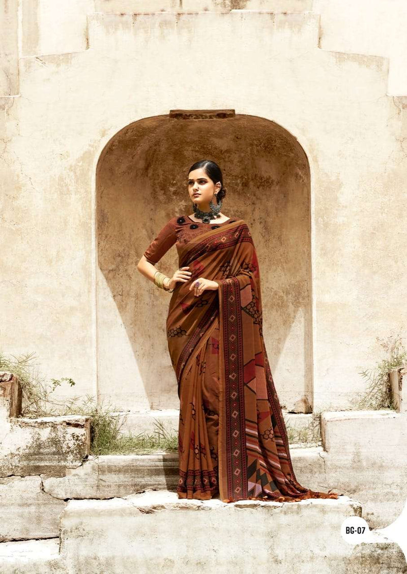 Sr Saree Black Georgette With Swaroski Work Saree