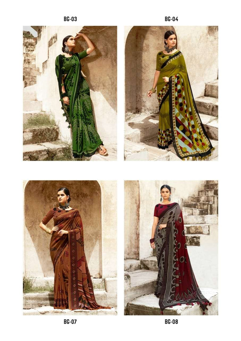 Sr Saree Black Georgette With Swaroski Work Saree