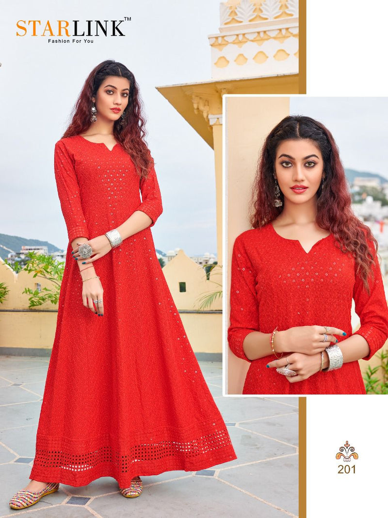 Starlink Rangeen Rayon Fancy Designer Kurti