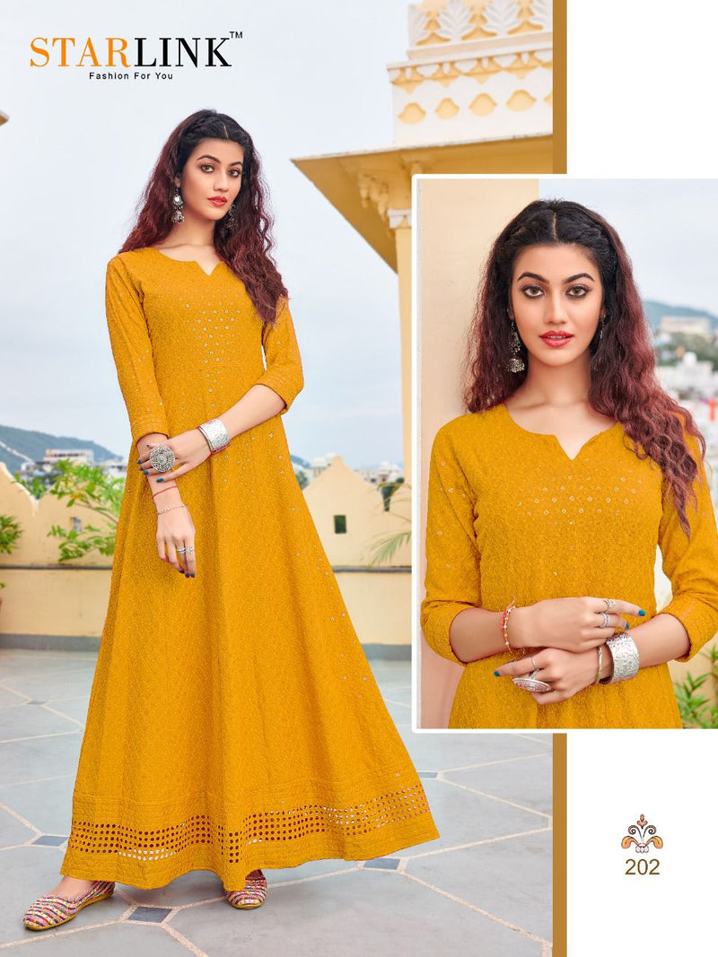Starlink Rangeen Rayon Fancy Designer Kurti