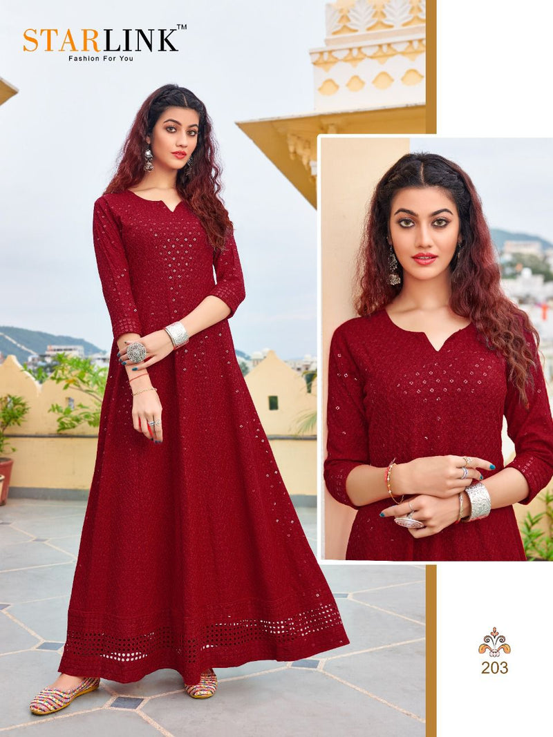 Starlink Rangeen Rayon Fancy Designer Kurti