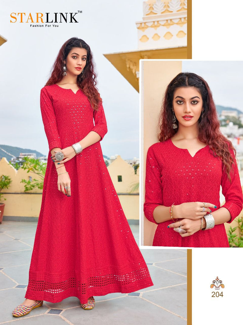 Starlink Rangeen Rayon Fancy Designer Kurti