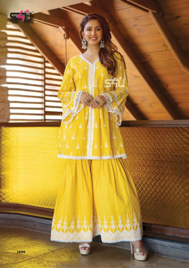 S4u Shivali Lucknowi Rayon Designer Partywear Kurti Collection