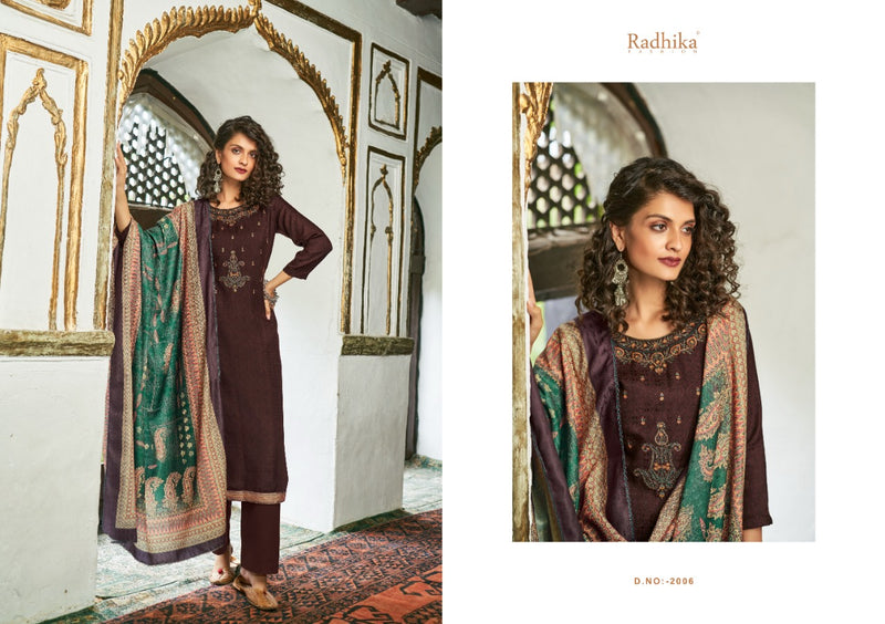 Sumra Aaliyah Pashmina Print Embroidery Work With Lace Border Salwar Suit