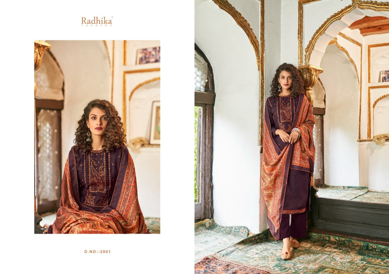 Sumra Aaliyah Pashmina Print Embroidery Work With Lace Border Salwar Suit