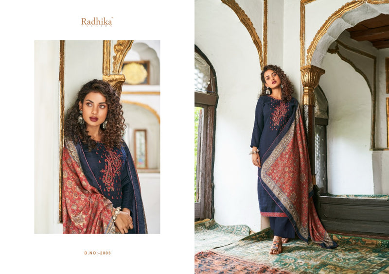 Sumra Aaliyah Pashmina Print Embroidery Work With Lace Border Salwar Suit