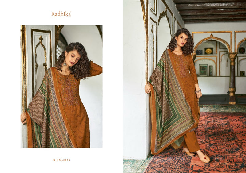 Sumra Aaliyah Pashmina Print Embroidery Work With Lace Border Salwar Suit