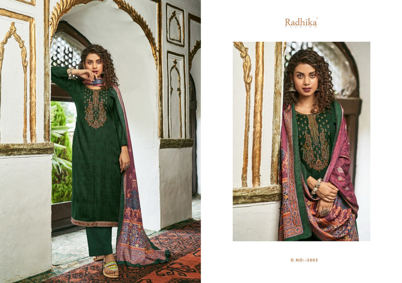 Sumra Aaliyah Pashmina Print Embroidery Work With Lace Border Salwar Suit