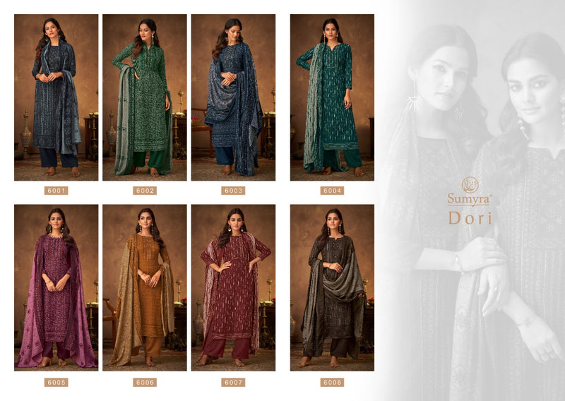 Sumyra Dori Pure Pashmina Designer Print With Diamond Work Salwar Kameez