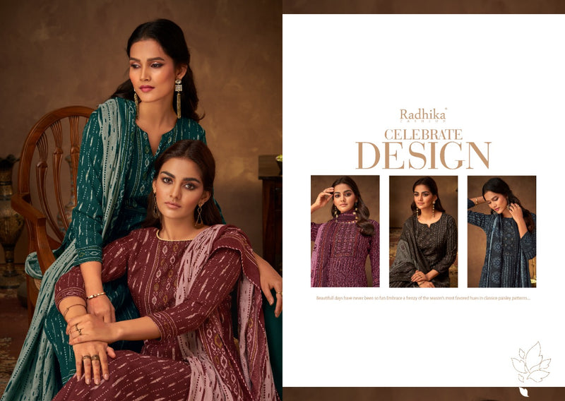 Sumyra Dori Pure Pashmina Designer Print With Diamond Work Salwar Kameez