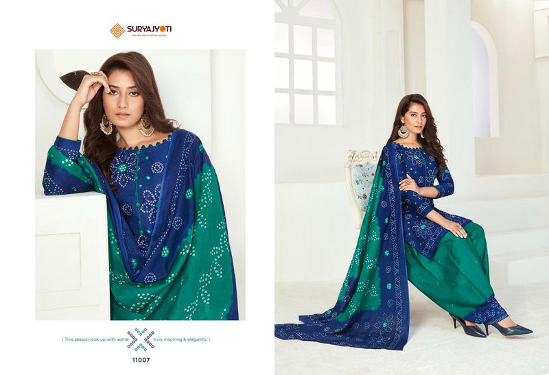 Suryajyoti Bhandhni Special Vol 11 Cambric Cotton Print Salwar Suit