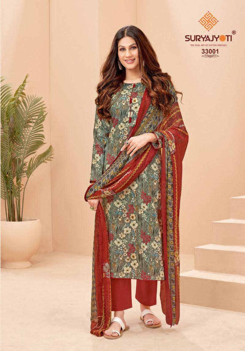 Suryajyoti Naishaa Vol  23 Cotton Satin Designer Wear Salwar Kameez
