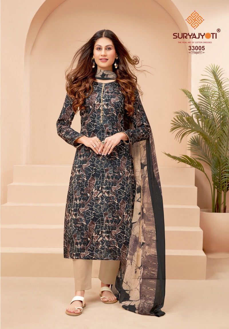 Suryajyoti Naishaa Vol  23 Cotton Satin Designer Wear Salwar Kameez