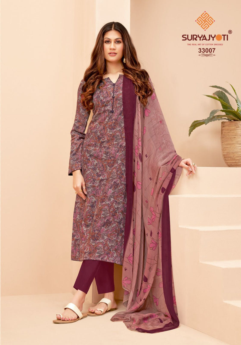 Suryajyoti Naishaa Vol  23 Cotton Satin Designer Wear Salwar Kameez