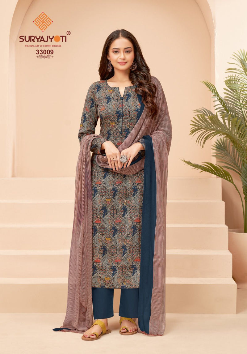 Suryajyoti Naishaa Vol  23 Cotton Satin Designer Wear Salwar Kameez